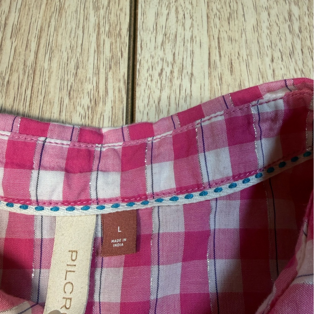 Athropologie Pilcro Gingham Button Down Shirt - Picture 2 of 6